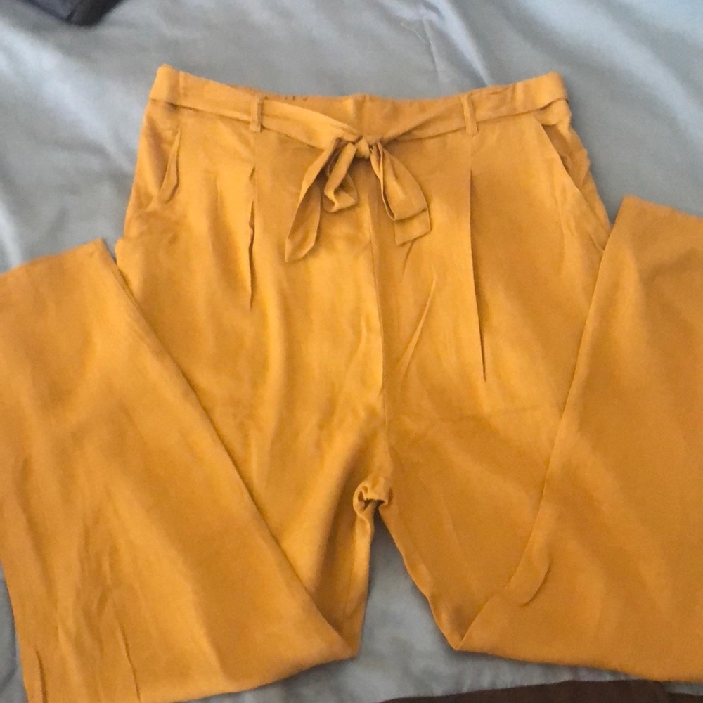 Mustard color High Waisted Slacks